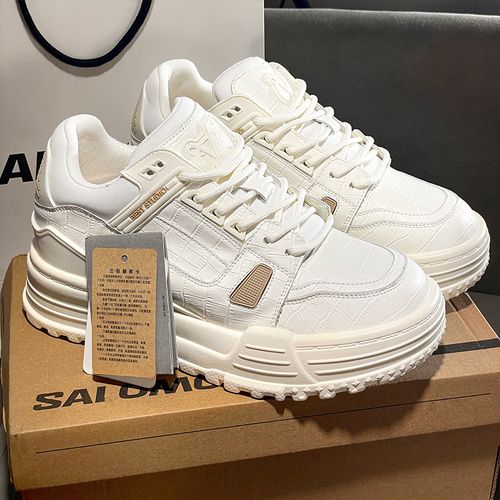 官方正品trainer驴家小胖丁男7cm隐形增高厚底板鞋情侣百搭小白鞋主图