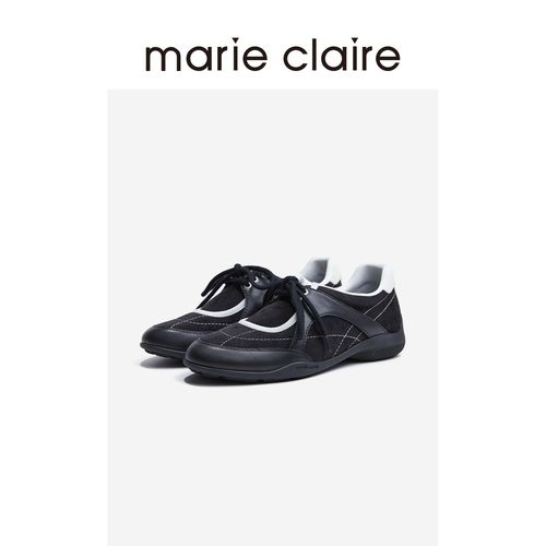 MC女鞋帆船德训鞋2025年秋午夜巴黎黑运动休闲鞋marieclaire女鞋主图