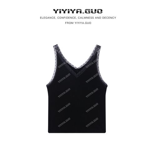 yiyiya.Guo艺艺吖休闲时尚百搭蕾丝边吊带080316SS52主图