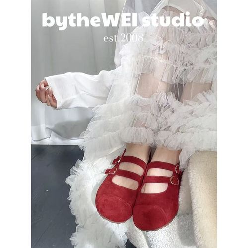 bytheWEI【烂番茄玛丽珍】内增高版～显脚小玛丽珍鞋勃肯软底单鞋女主图