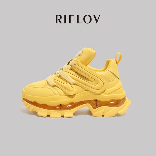 一号店 RIELOV增高8cm时尚厚底潮流气垫老爹鞋百搭女休闲鞋666-82主图