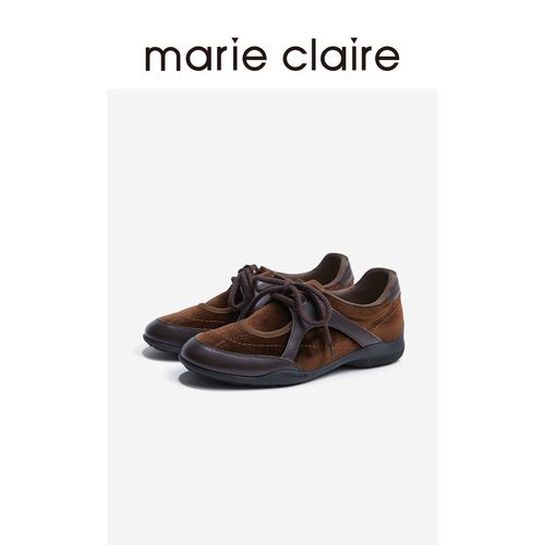 MC女鞋帆船德训鞋2025年秋熔岩生巧棕运动休闲鞋marieclaire女鞋 主图