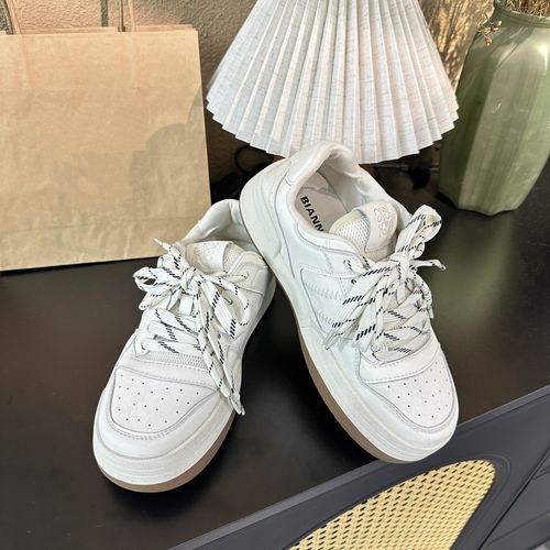 292#经典休闲纯色厚底板鞋小白鞋主图