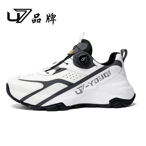 U7品牌男鞋 头层牛皮 2025新款高端男鞋时尚百搭潮流厚底休闲鞋主图