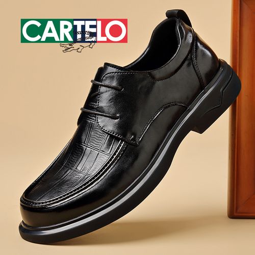 CARTELO/卡帝乐鳄鱼秋季新款套脚一脚蹬休闲皮鞋软底软面百搭百配主图