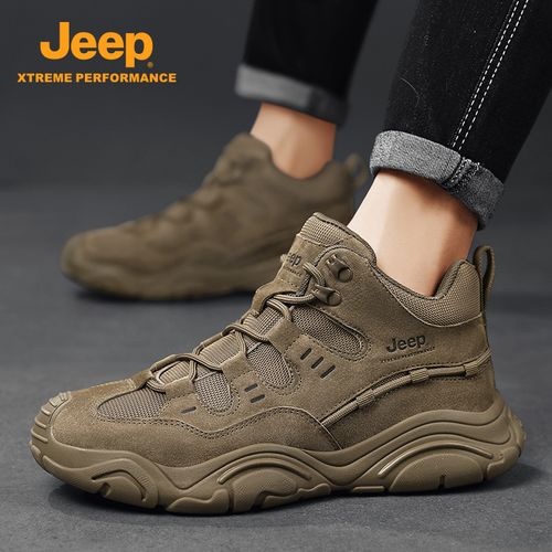 Jeep吉普马丁靴男2025秋季新款复古增高户外登山防滑鞋耐磨工装靴主图