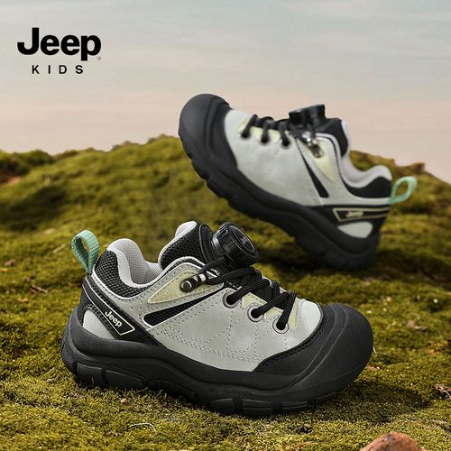 Jeep男童运动鞋秋季新款户外防滑儿童登山鞋轻便学生百搭女童鞋子主图