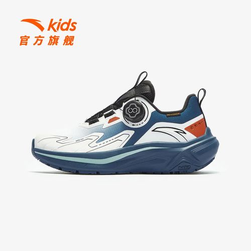 【小飞盾】安踏儿童男大童跑鞋新款舒适防滑耐磨青少年革面童鞋-BK主图