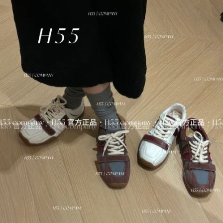 【崔星星专属】H55-摩根船长-复古腔调手工捏褶保龄球德训鞋3cm