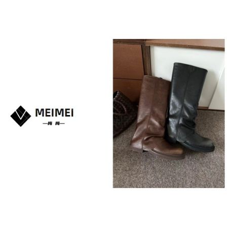 XMM女装.<极简主义>秋季新款休闲百搭时尚高筒烟管靴LJ-J8090-2