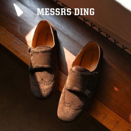 MESSRSDING · 玺礼· 哑面羊猄皮布洛克经典秋冬单鞋乐福鞋