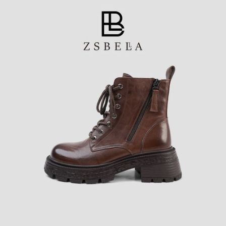 ZSBELLA2025新款女式马丁靴短靴ZS0985