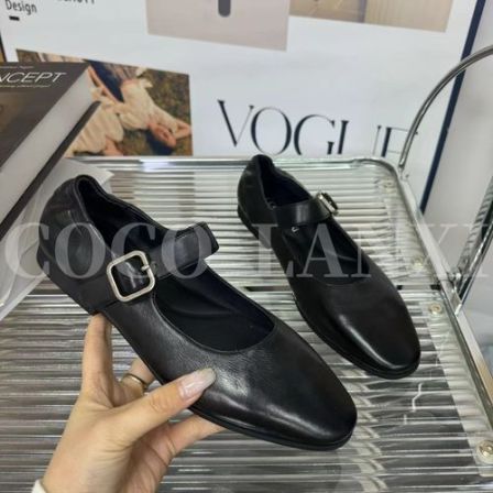 【COCO  LANXI】时尚休闲百搭女士黑色舒适软底圆头单鞋24LF685LX