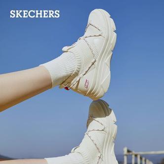 斯凯奇春夏女款懒懒鞋舒适百搭简约时尚休闲运动鞋高帮轻便网面一