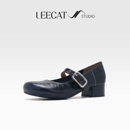 LeeCatStudio | 2025年早秋新款厚底粗跟玛丽珍显脚小LES25Q0395