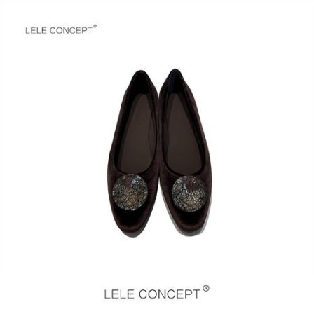 LELE CONCEPT | 「丽」新款减龄高级感丝绒飘鞋UX25C0016W