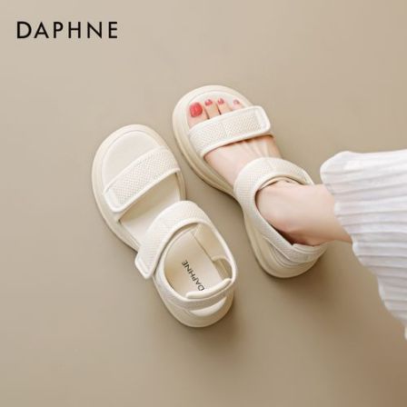 达芙妮厚底凉鞋女外穿2025年新款夏季百搭舒适不累脚配裙子沙滩鞋