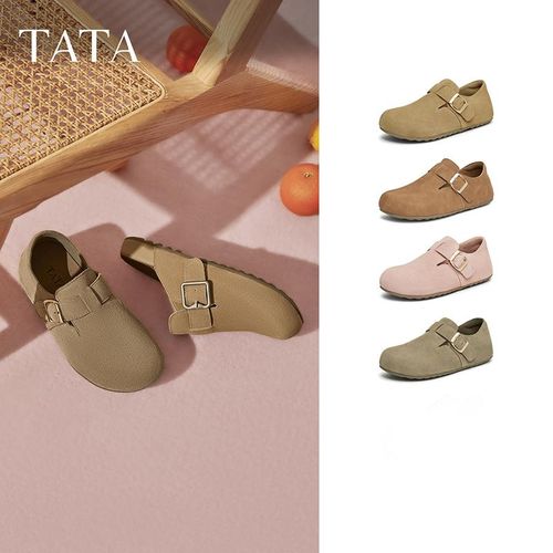 【TATA/他她】时尚休闲小熊家族勃肯鞋女CGW02AM5主图
