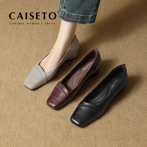 头层羊皮/ 3.5CM  春夏新款休闲时尚百搭手工气质女鞋CST-5D537主图