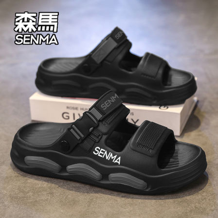 SENMA/森马凉鞋男款夏季外穿防滑踩屎感厚底户外穿两用运动沙滩鞋