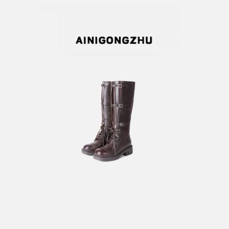 AINIGONGZHU/艾妮公主时尚女鞋秋冬马靴马丁靴长筒高筒靴AN25823