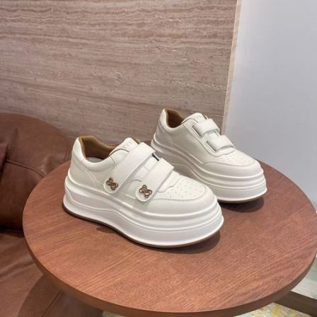 【与然良品】25780爆款百搭时尚厚底{蝴蝶结}休闲鞋