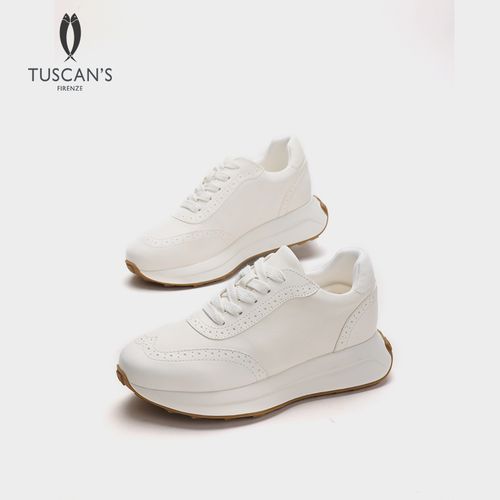 TUSCAN'S秋季新款马皮系带厚底欧若假日风职场休闲风时尚女鞋主图