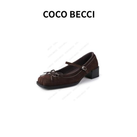 COCO BECCI  2025秋冬新款复古美拉德玛丽珍单鞋