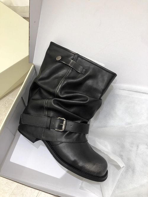 ONEXH·2025年秋冬季新款做旧擦色方头短靴女时髦百搭时装靴马丁靴主图