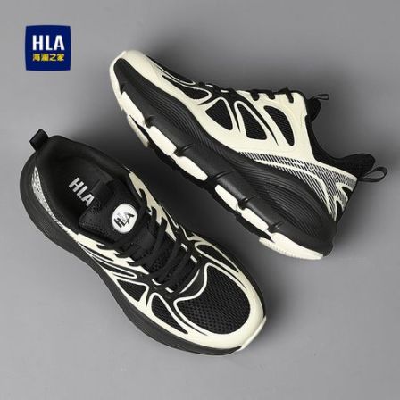 HLA/海澜之家运动男鞋秋季青少年跑步透气网面网鞋休闲潮流老爹鞋