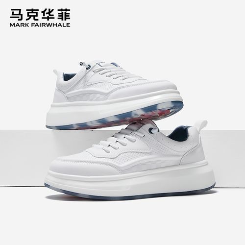 【Mark Fairwhale马克华菲 】+5cm 小白鞋男2025新款增高厚底男板鞋主图