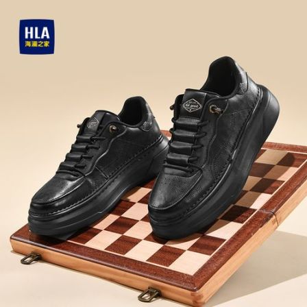 HLA/海澜之家男鞋2025秋季新款百搭厚底运动板鞋舒适潮流休闲鞋