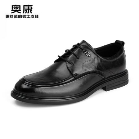 奥康男鞋夏季德比新款皮鞋透气男士真皮舒适软底百搭高档商务休闲