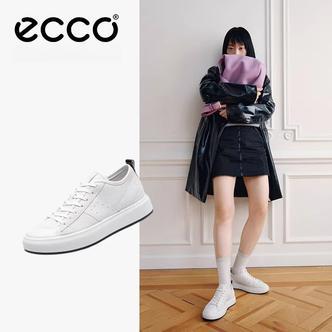 ECCO爱步小白鞋轻便透气百搭休闲鞋板鞋街头ACE鞋子856813