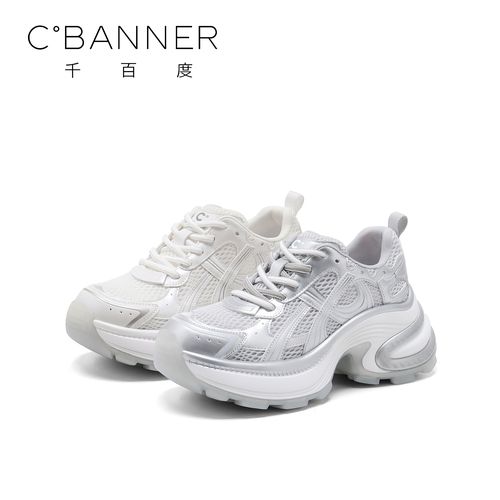 C.BANNER/千百度时尚休闲鞋2025新款潮流女ins百搭厚底休闲运动鞋主图