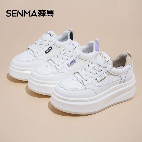 SENMA/森马【隐形增高6cm】2025夏季厚底小白鞋新款ins时尚休闲女鞋主图