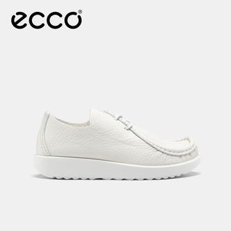 ECCO爱步 时尚袋鼠鞋女款25年新款真皮休闲皮鞋 JOKE 552504