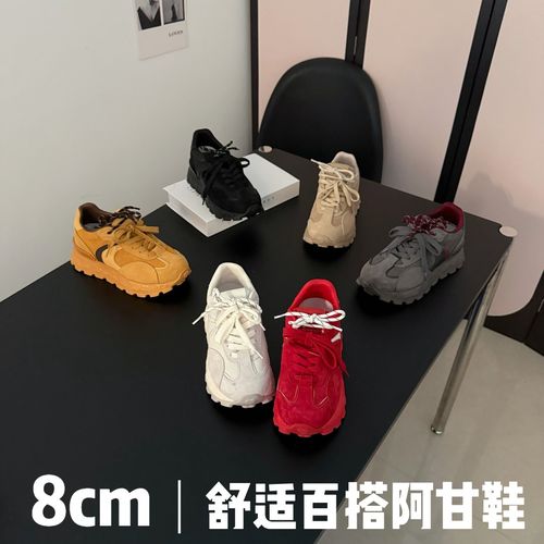 现货【范小洛】+8cm小个子内增高德训鞋女2025早秋新款休闲阿甘鞋主图