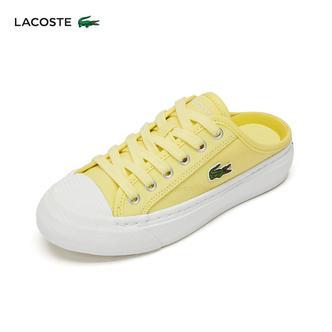 LACOSTE法国鳄鱼女鞋25春夏新款舒适休闲帆布鞋半拖|49CFA0013