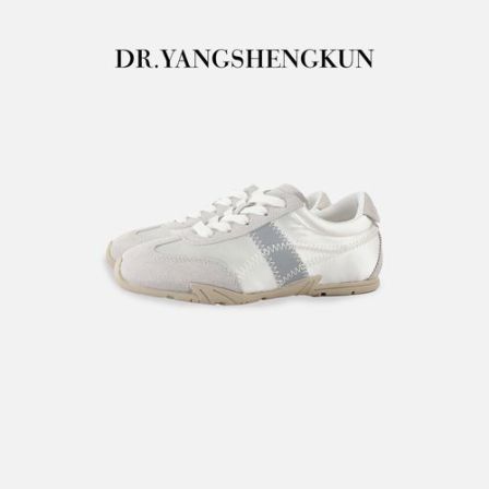 杨圣坤2025新品女士牛反绒拼织物时尚撞色休闲百搭德训鞋X2582960