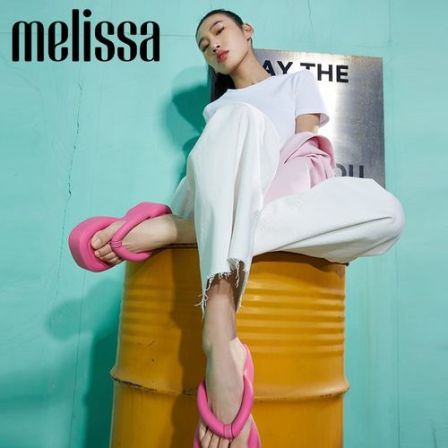 Melissa/梅丽莎厚底人字拖时尚软底面包拖鞋女33772