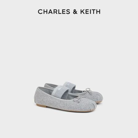 CHARLES & KEITH25冬平底蝴蝶结玛丽珍鞋芭蕾舞鞋CK1-70920211