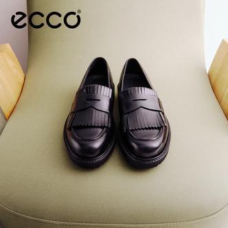 ECCO爱步乐福鞋女 2025新款厚底英伦风小皮鞋 都市奥斯陆232853