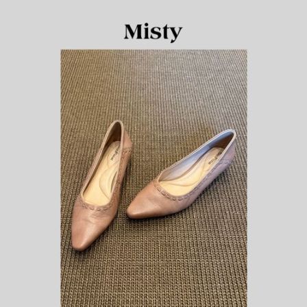 Misty森屿女鞋|34-40码|3.5cm|琥珀流光杏爆款低跟时尚浅口单鞋