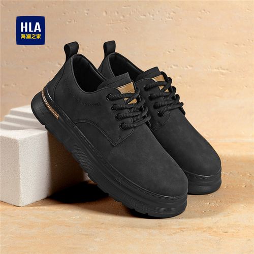 HLA/海澜之家圆头低帮秋季鞋子秋季透气潮鞋舒适潮流马丁靴学院风主图