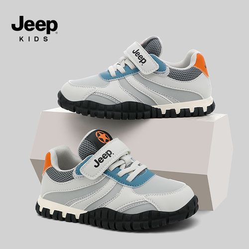 Jeep男童运动鞋皮面防滑童鞋秋款儿童鞋子户外秋季新款女童跑步鞋主图