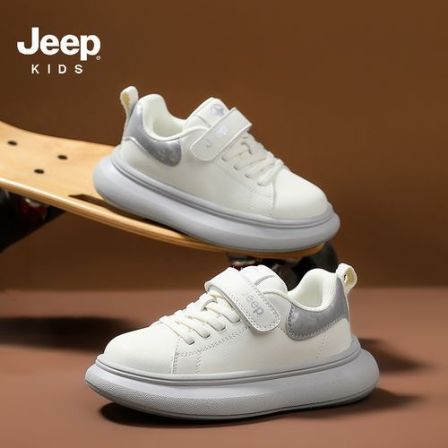 Jeep儿童鞋子男童户外休闲板鞋2025秋季新款软底百搭运动鞋女童鞋