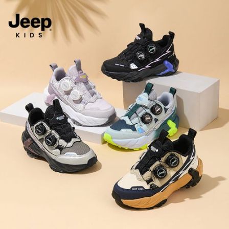 Jeep童鞋2025秋季上新儿童双旋钮跑山美学跑鞋户外运动鞋 XH92063