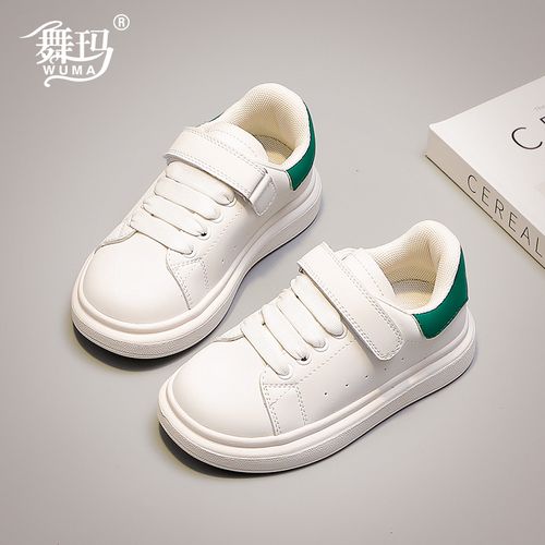 舞玛女童儿童板鞋2025新款春秋季学生小白鞋女孩休闲运动鞋537110主图