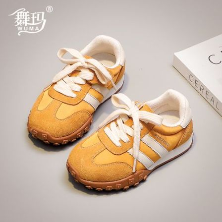 舞玛女童鞋子儿童德训鞋2025新款春秋季透气轻便软底阿甘鞋537113